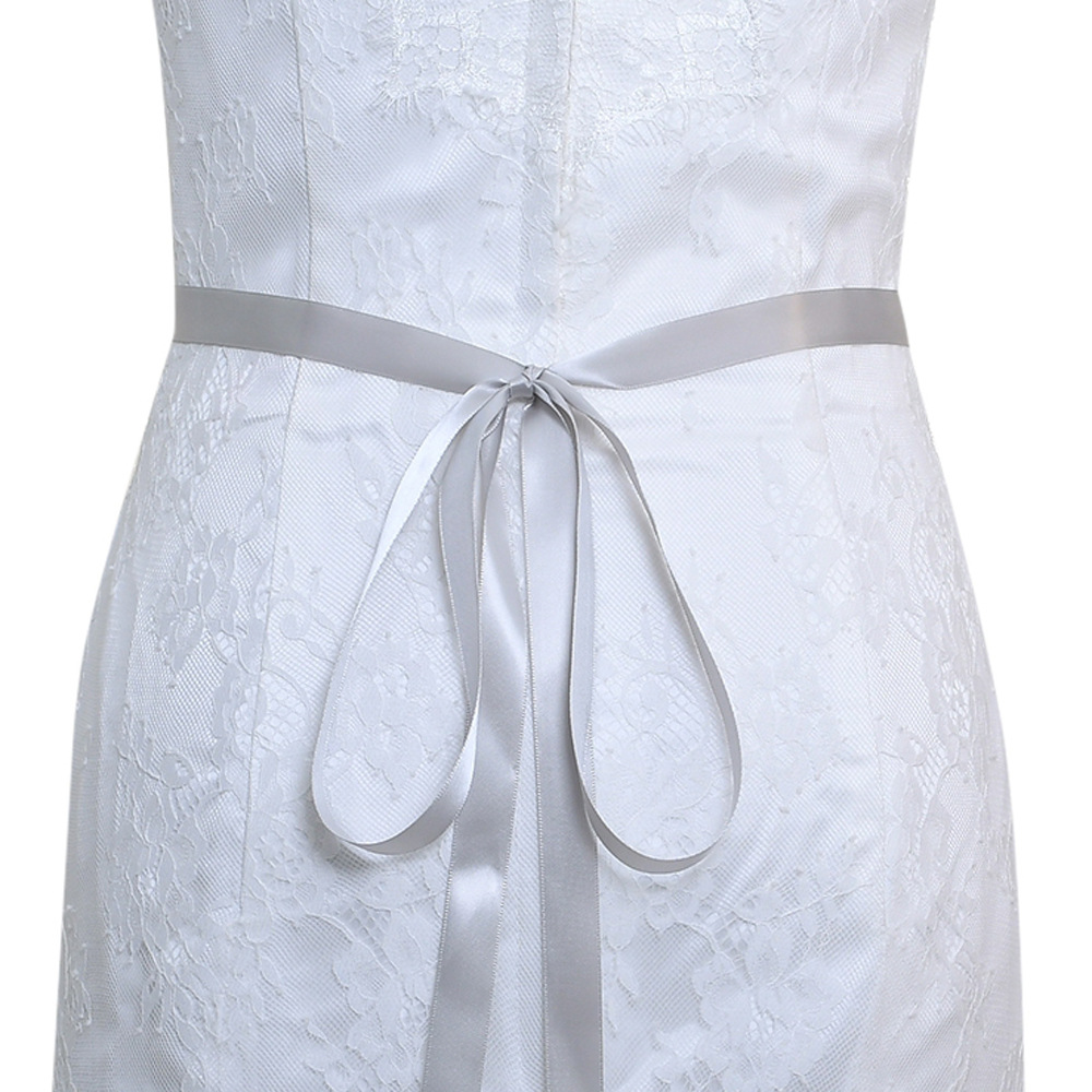 With light grey ribbon