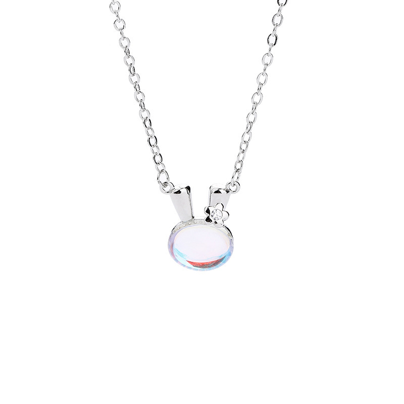Cute Cartoon Zodiac Rabbit Collarbone Chain Female Flower
