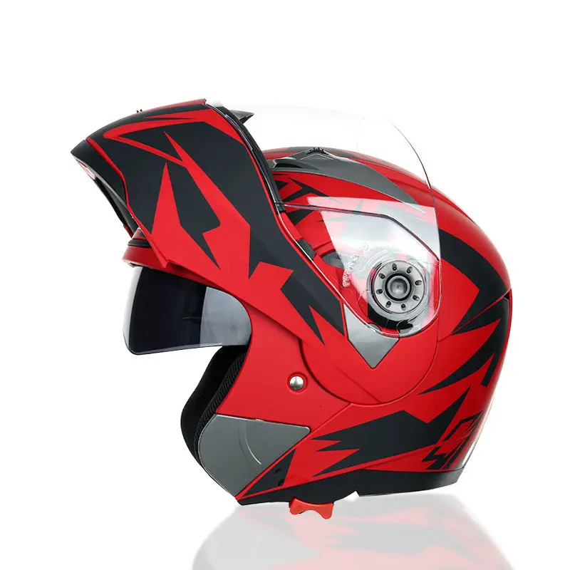 Motorcycle Helmet Half Anti-fog Sunscreen Double Lens Full Face