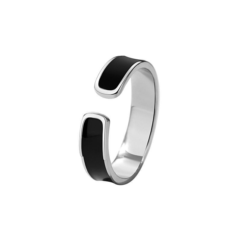 Title 2, Black And White Couple Open Ring Gift