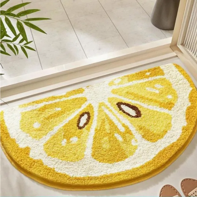 Lemon Fruit Bath Mats Cute Bathroom Rugs Yellow - Shop at LoveMi