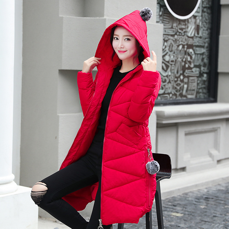 Down Padded Jacket Plus Size Thickening Slim Mid-length Women's Clothing