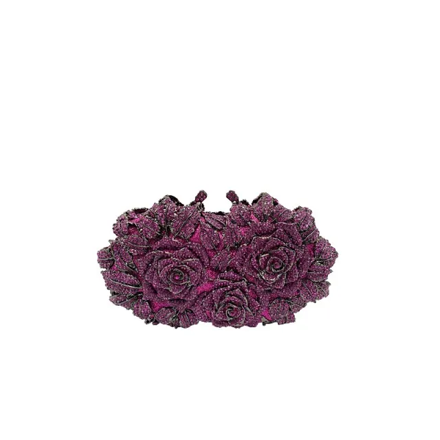 Hollow Flower Bag Portable Diamond Rhinestone Clutch Dragon Fruit - Shop at LoveMi