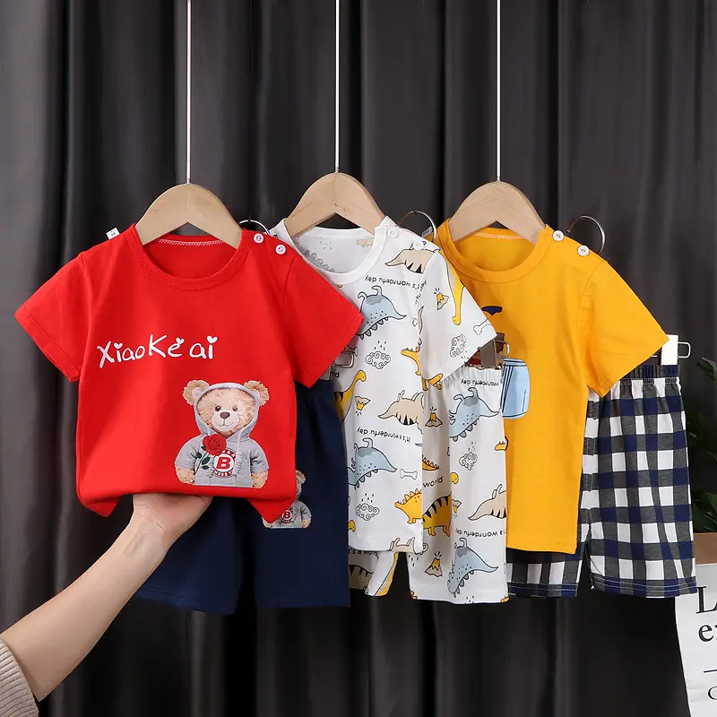 Two-piece Cotton T-shirt With Short Sleeves