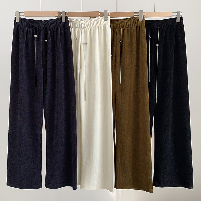 Title 2, High Waist Straight Casual Pants for Autumn and...