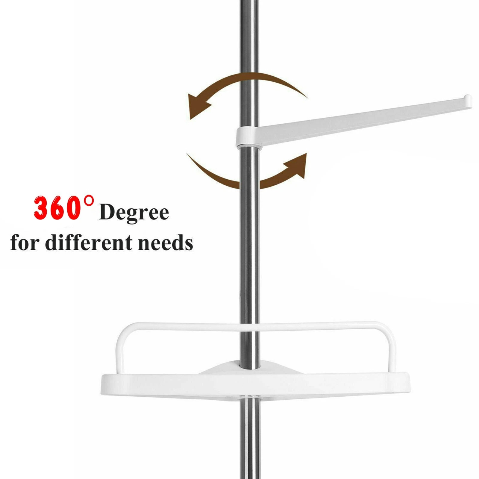 4 tier telescopic bathroom wall corner shelf rack shower
