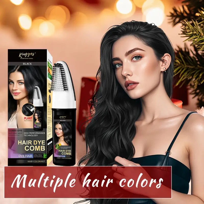 3-in-1 Black Hair Dye Shampoo, Can Cover Gray Hair, Contains Herbal Ingredients, Including Ginseng Extract, Natural Coloring.