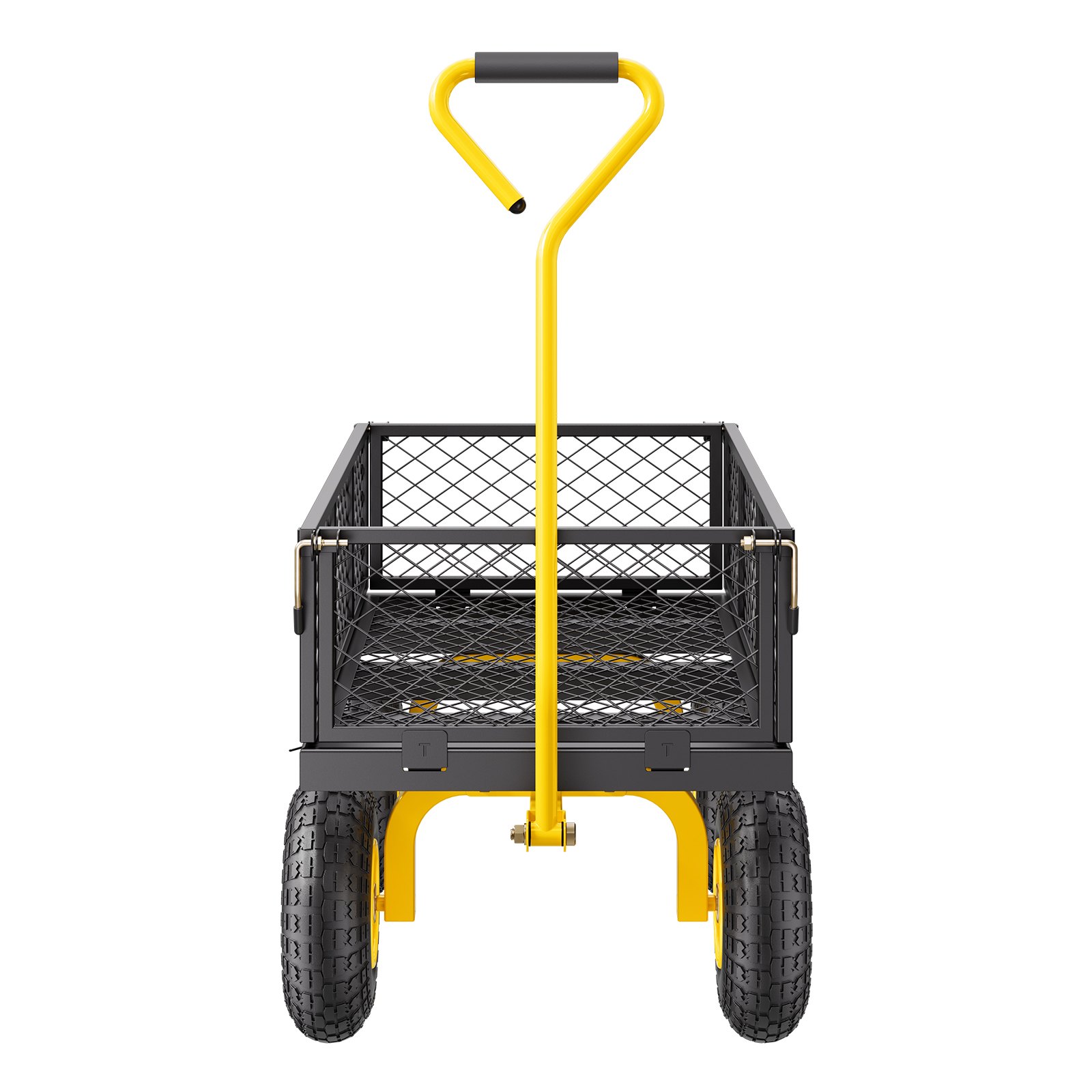 500 Lbs Steel Garden Cart, Heavy Duty Pullable Cart With Wheels For Garden, Metal Yard Utility Wagon With… image 4