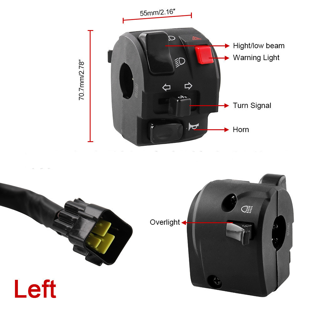 Motorcycle Parts Modified Switch Headlight Turn Start Double Flashing Switch — foto 7