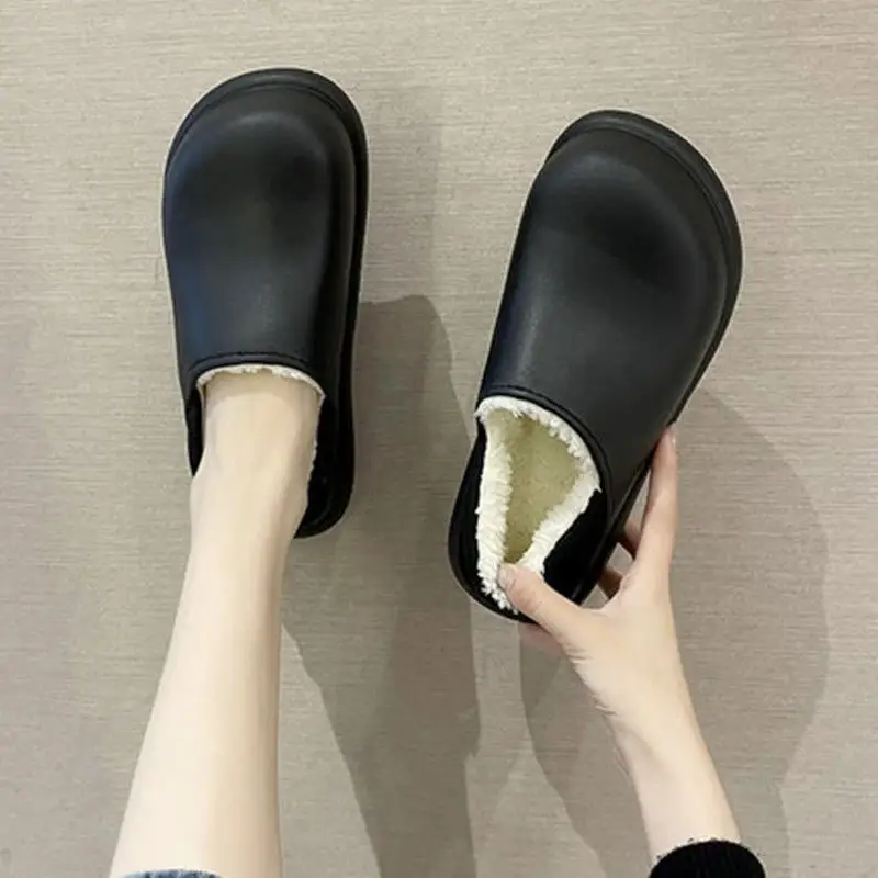 Heel Non-slip Home Thick Bottom Waterproof Indoor Warm Cotton Shoes
