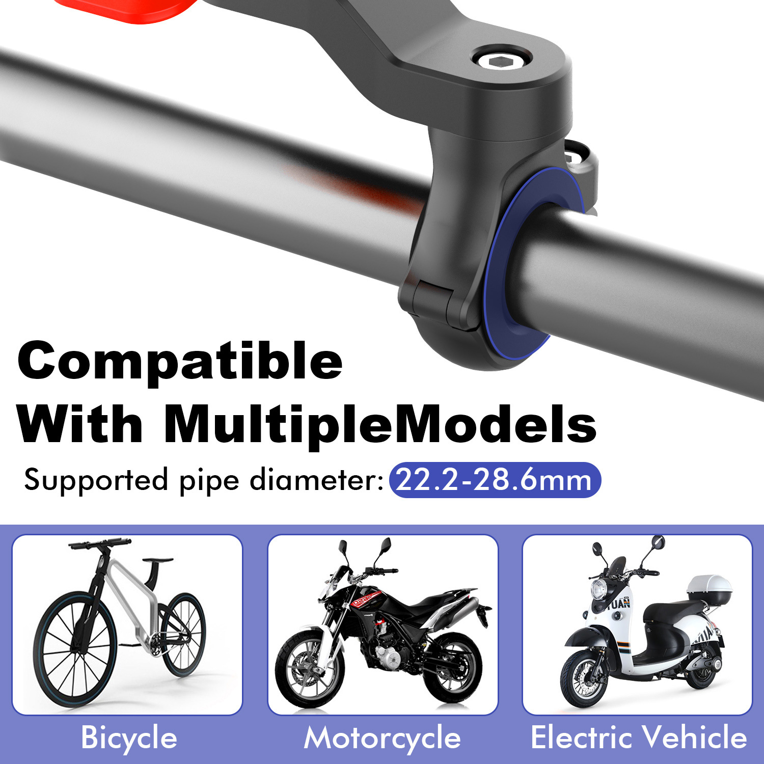 Mobile Phone Holder Takeaway Navigation Riding Shockproof Bicycle Rotation