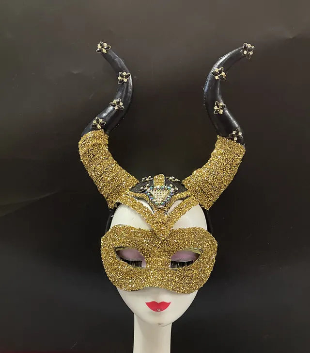 Horn Headband Halloween Personality Cosplay Props Golden Horns - Shop at LoveMi