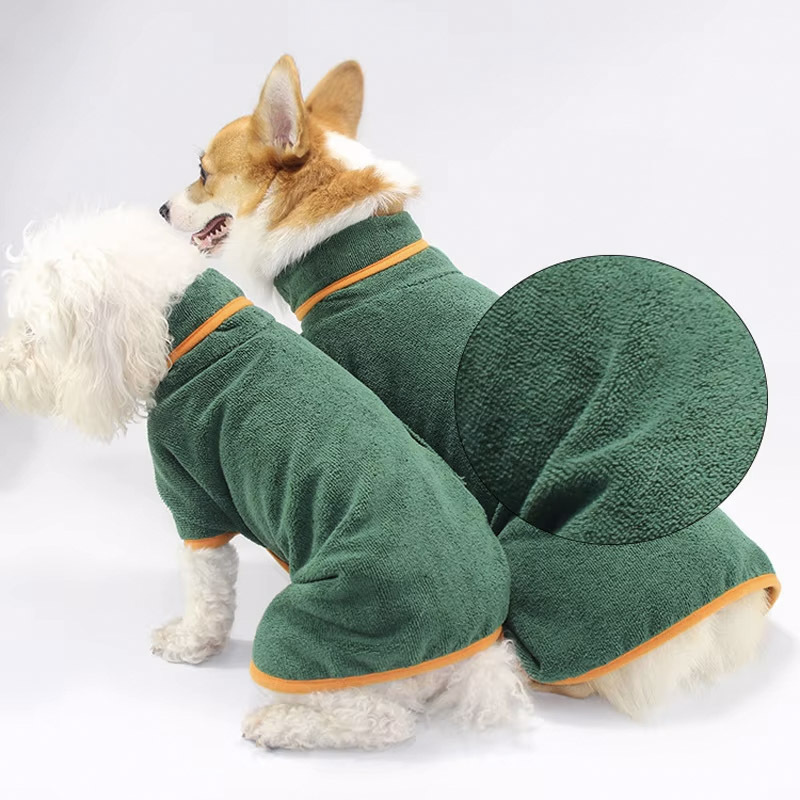 Dog Bathrobe Quick Drying Pet Towel Robe, Super Absorbent Microfiber Drying Coat For Dogs, Adjustable Full Body Wrap For Bathing Swimming Walking, All Season 5