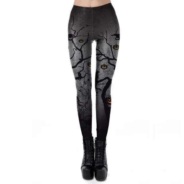 Women's Halloween Pumpkin Head Print Leggings Wkdk1024 - Shop at LoveMi