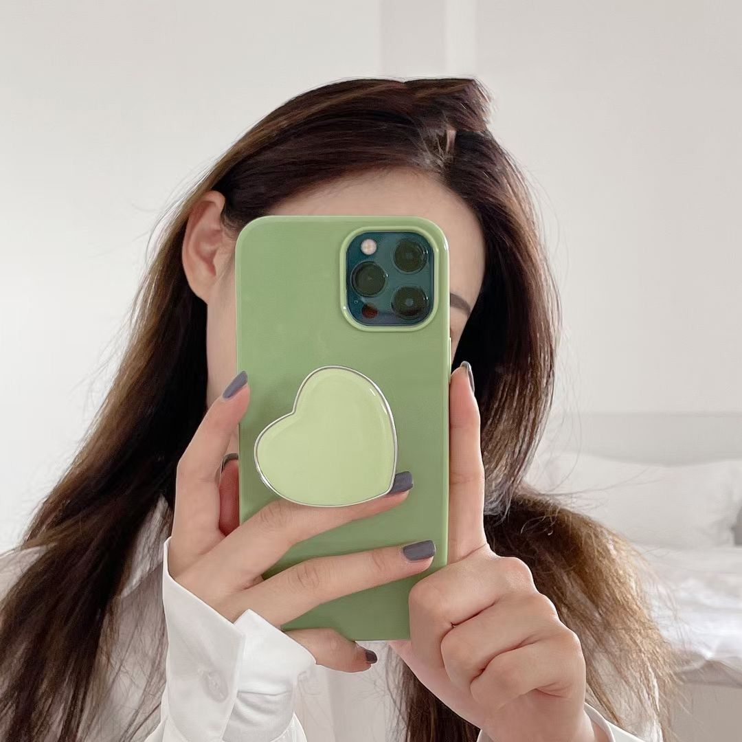Simple Love Bracket Phone Case Bright Surface - Image 4