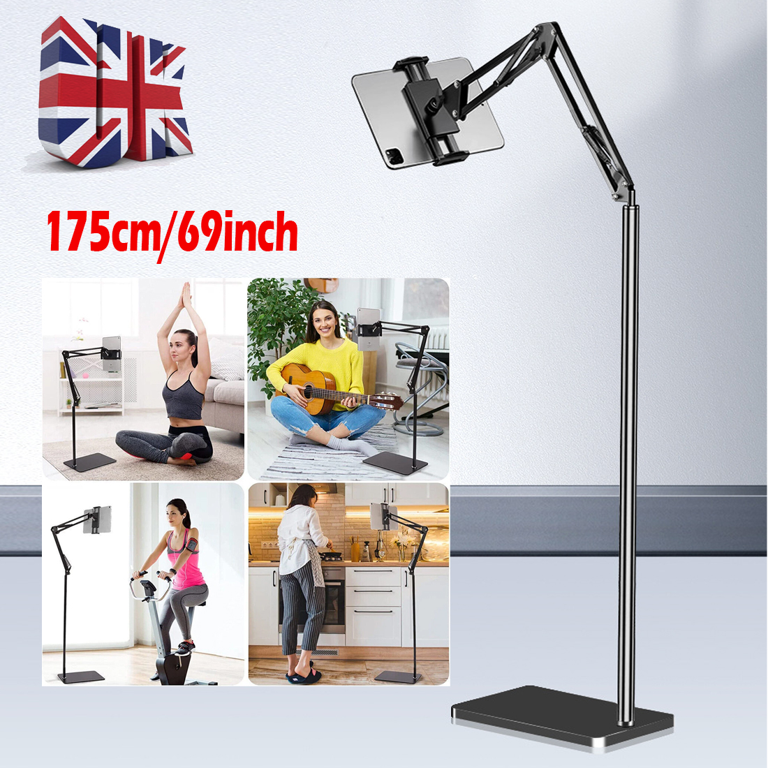360&degree Universal Adjustable Floor Stand Holder For IPad-Tablet-Phone — image 11