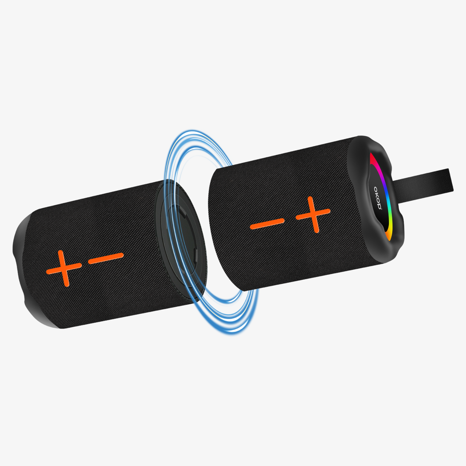 KP-858 Best-selling Wireless Bluetooth Speaker Featuring A Modular Dual-unit Design Portable Handle High Power Output And RGB Lighting Ideal For Outdoor Gatherings Factory Stock Available