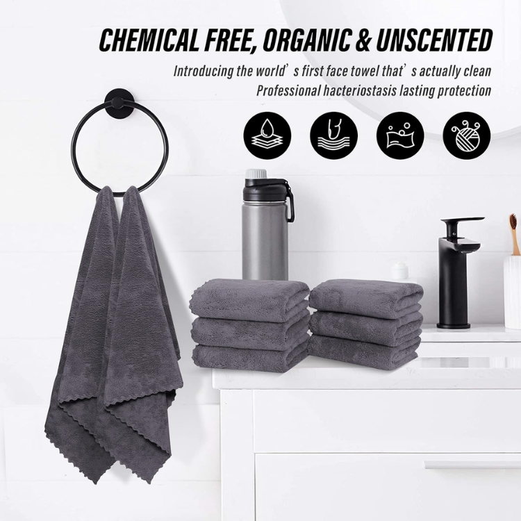 Lot de 6 serviettes à main de qualité supérieure – séchage rapide – serviettes – Image 5