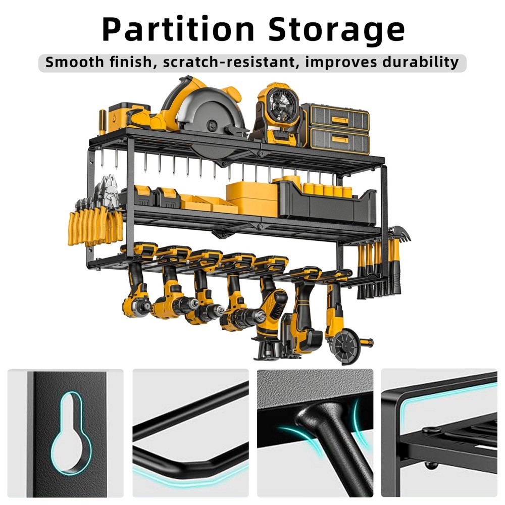 Power Tool Storage Wall Workshop Garage Organiser Drill Hold Impact Driver Rack — image 12