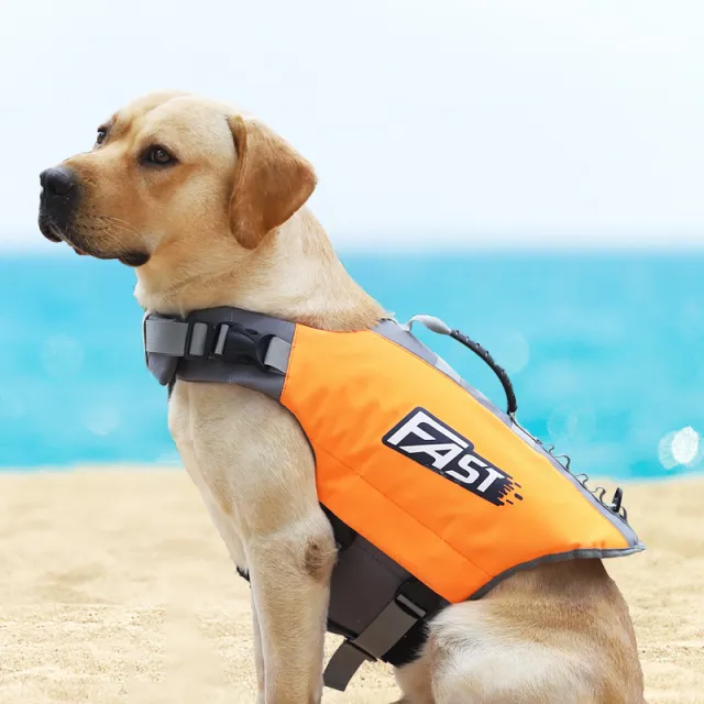 Reflective Printed Pet Dog Life Jacket Dog Swimming Suit Orange - Shop at LoveMi