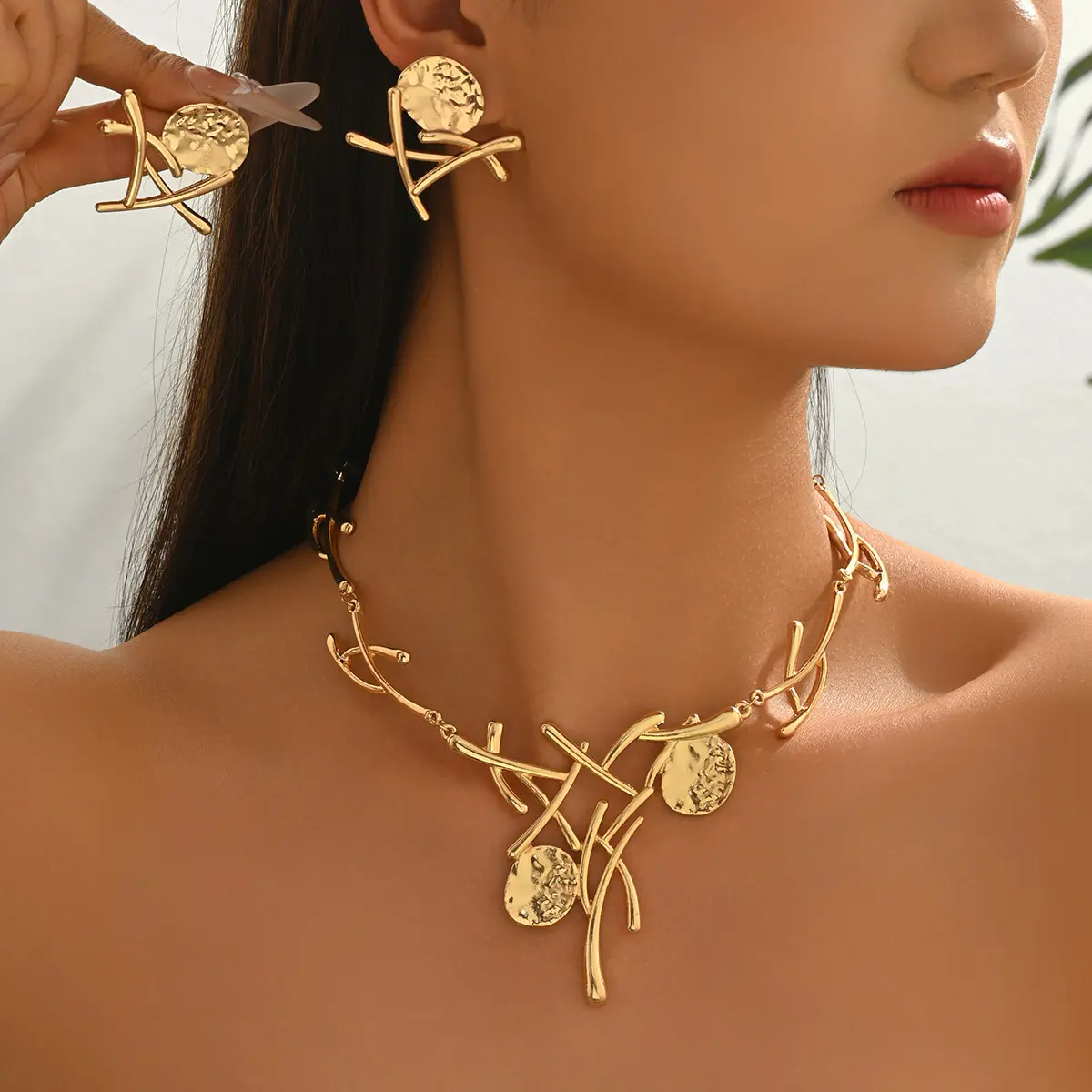 Hot Selling European Style Jewelry Set, Geometric