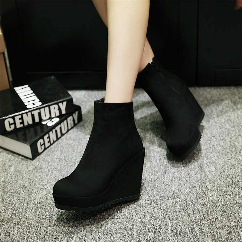 Title 6, Autumn And Winter Women Platform Platform Wedge...