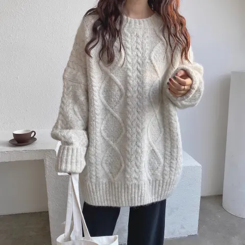 Mohair Sweater for Women for Autumn and Winter Outer