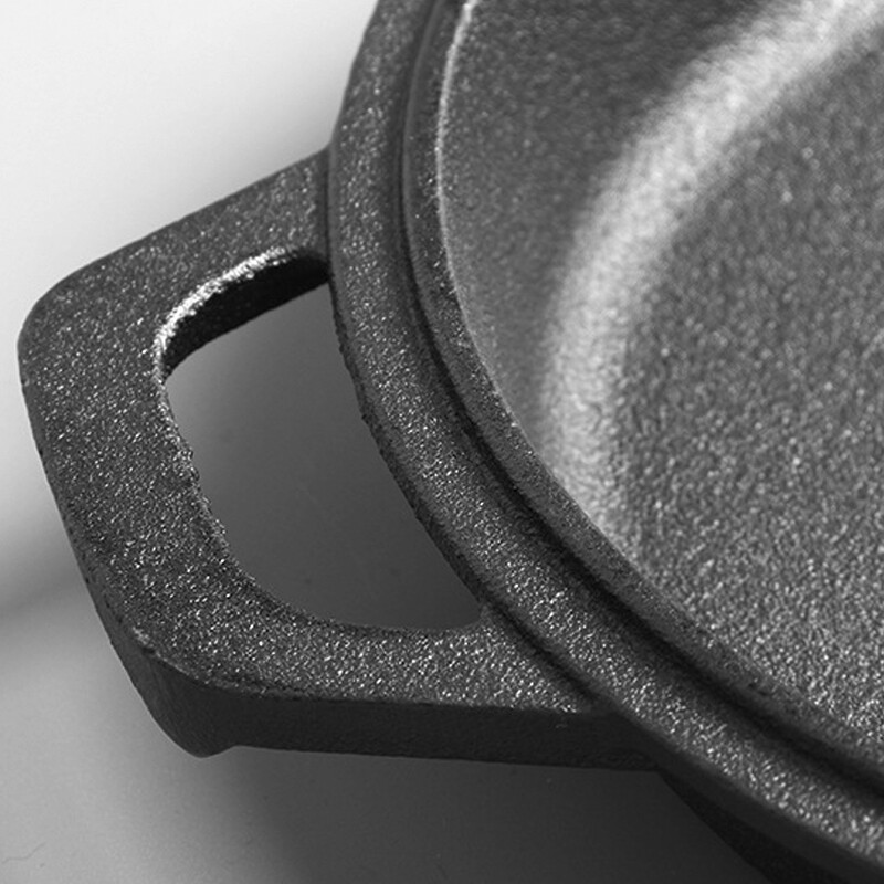 Cast Iron Casserole Dish Pot Pan Cook Camping Stew Dutch Oven StockpotSkillet — image 3