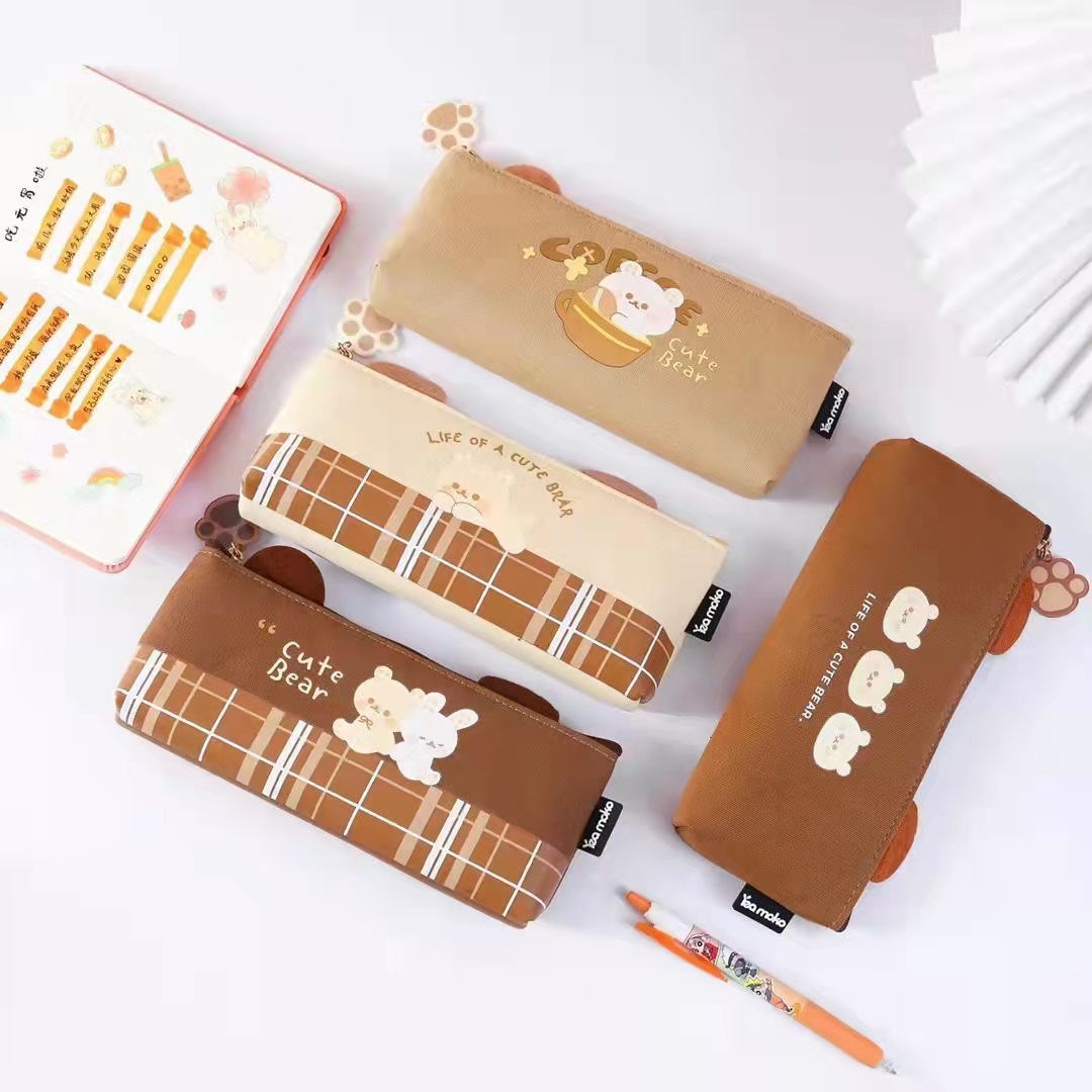 Student Stationery Canvas Zipper Storage Pen Bag — foto 4