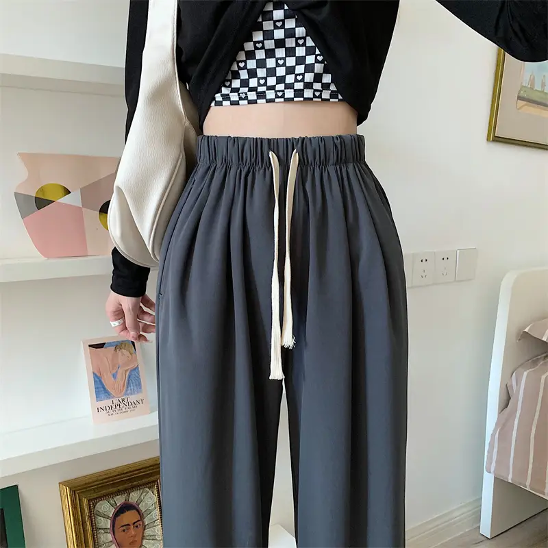 Women's High Waist Loose Straight Leg Pants