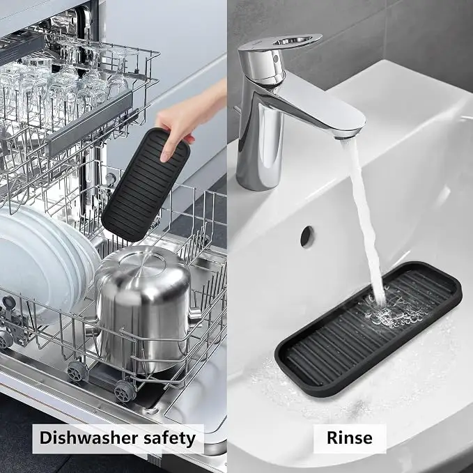 Silicone Kitchen Sink Sponge Holder And Soap