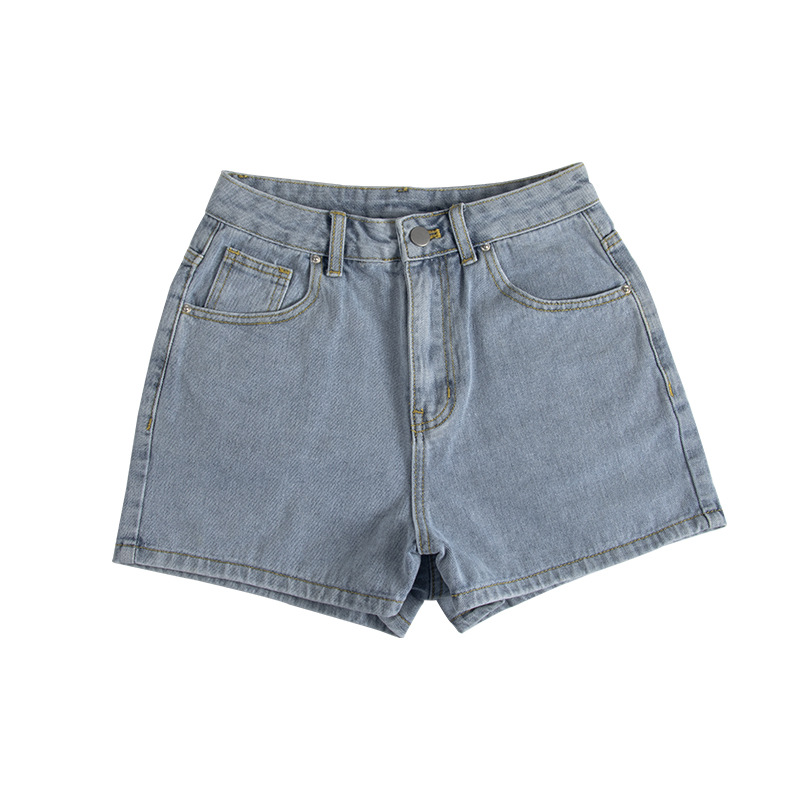 Denim Shorts Women's High Waist Was Thin Blue - Shop at LoveMi