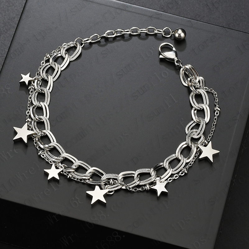 Women's Glossy Titanium Steel Bracelet