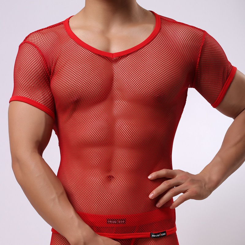 Title 7, Mens large mesh short sleeve underwear, breath...