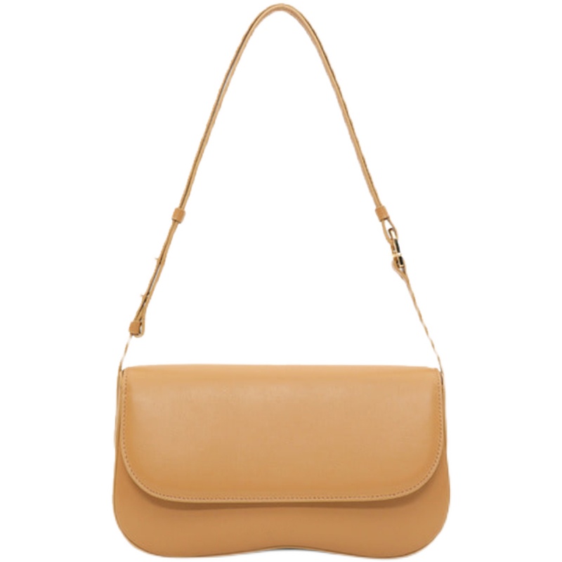 Summer Simple Bright Face Retro Versatile Underarm Bag Brown - Shop at LoveMi