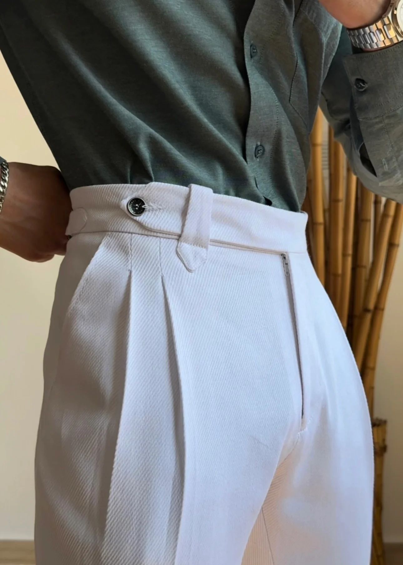 High Waist Slim Fit Business Casual Trousers