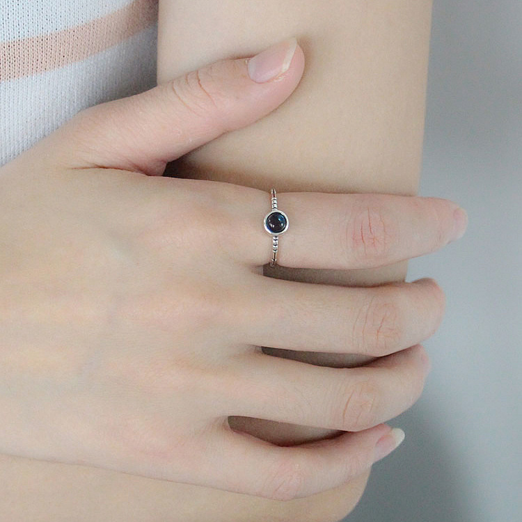 Simple And Compact Temperament Thai Silver Retro Female Ring Jewelry