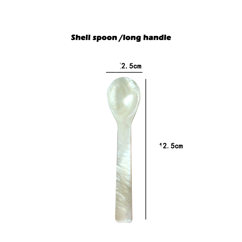 Glossy white long handle