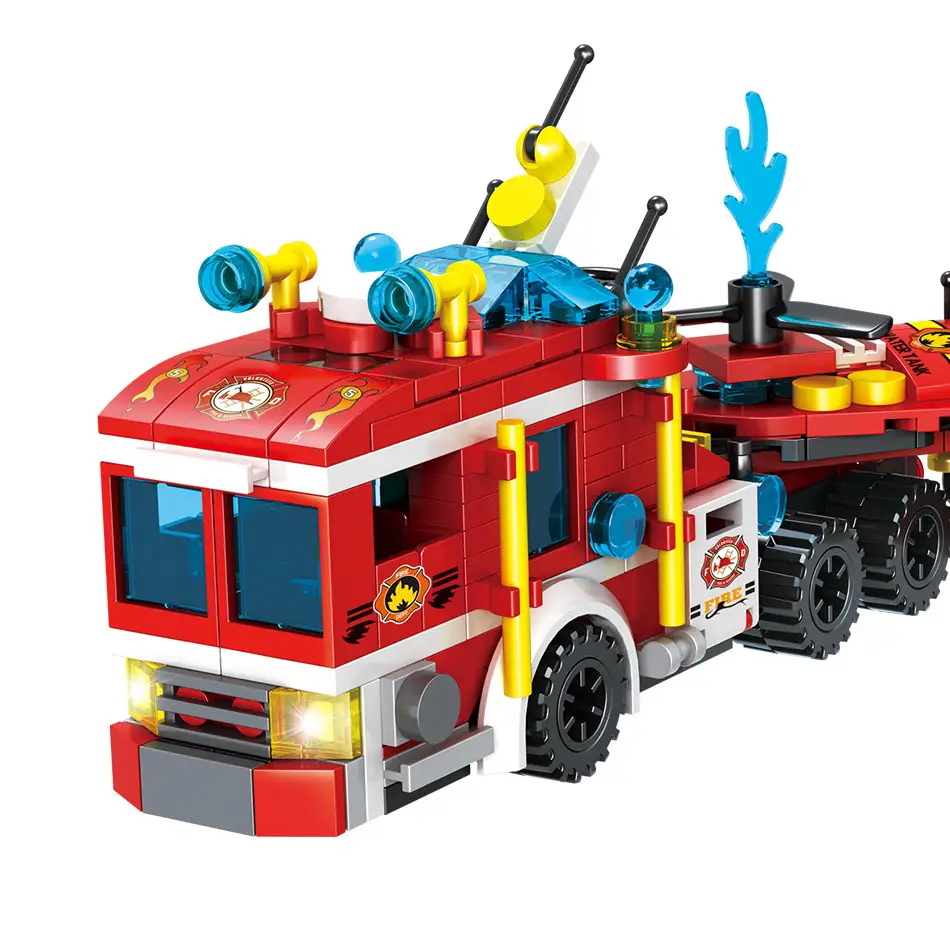 City Fire Brigade 12 And 1 Small Particle Assembling Blocks Children Puzzle Assembling Toys