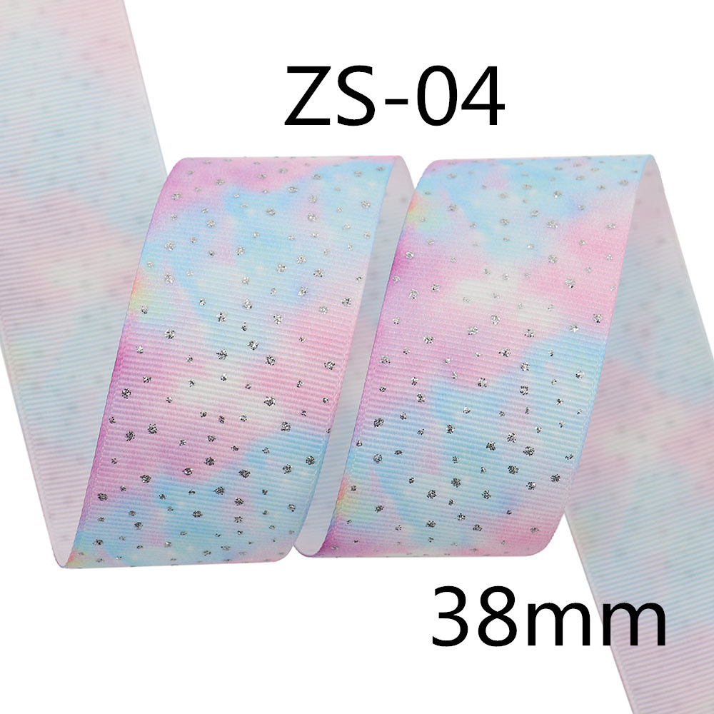 Ribbon 38mm Hot Laser Silver Original Pattern Ribbon