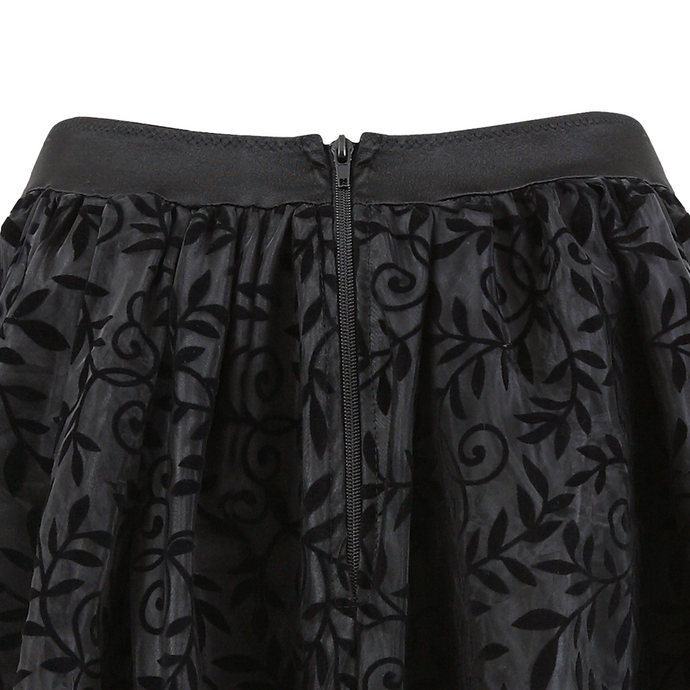 Black Lace Hi Lo Mini Skirt