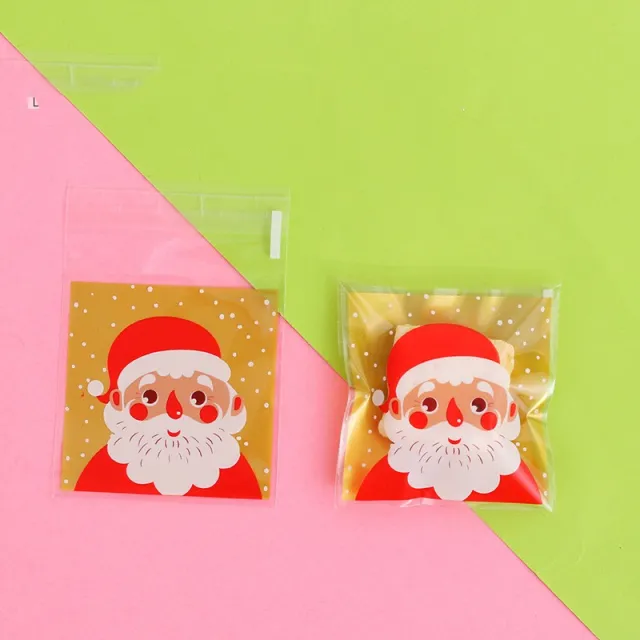 Christmas Old Man Sleigh Self adhesive Self sealing Cookie Packaging Bags Gold Bottom Old Man - Shop at LoveMi