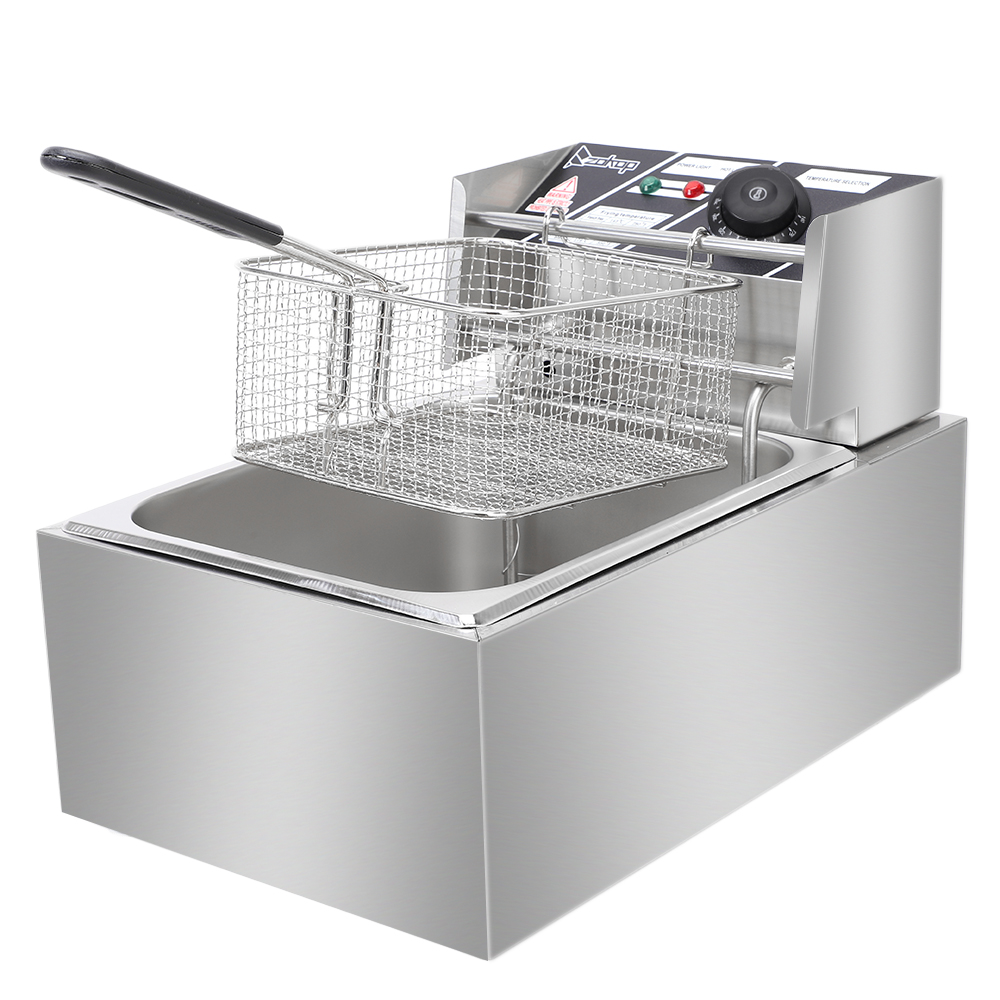 Electric Fryer Silver Stainless Steel Single Cylinder - Image 21