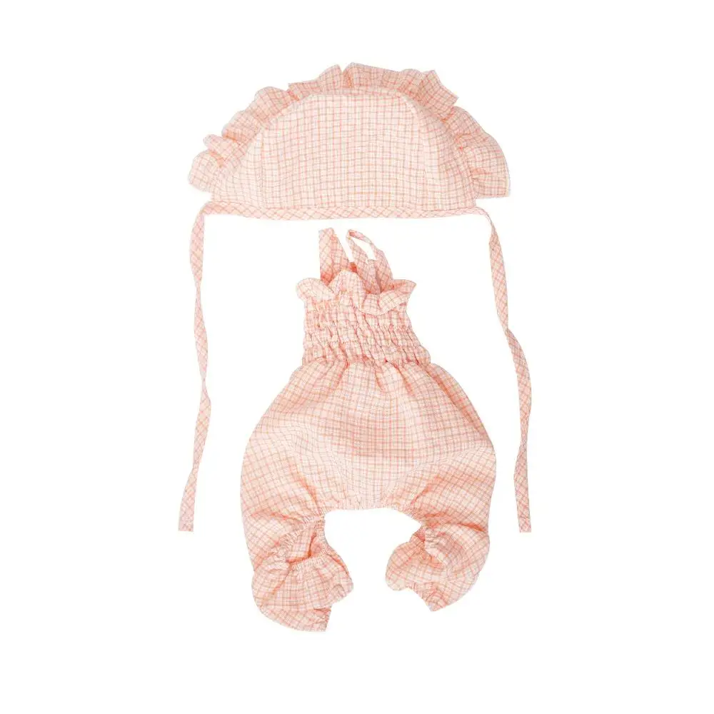 Dog Clothes Set Orange Pet Jumpsuit with Hat Fashionable