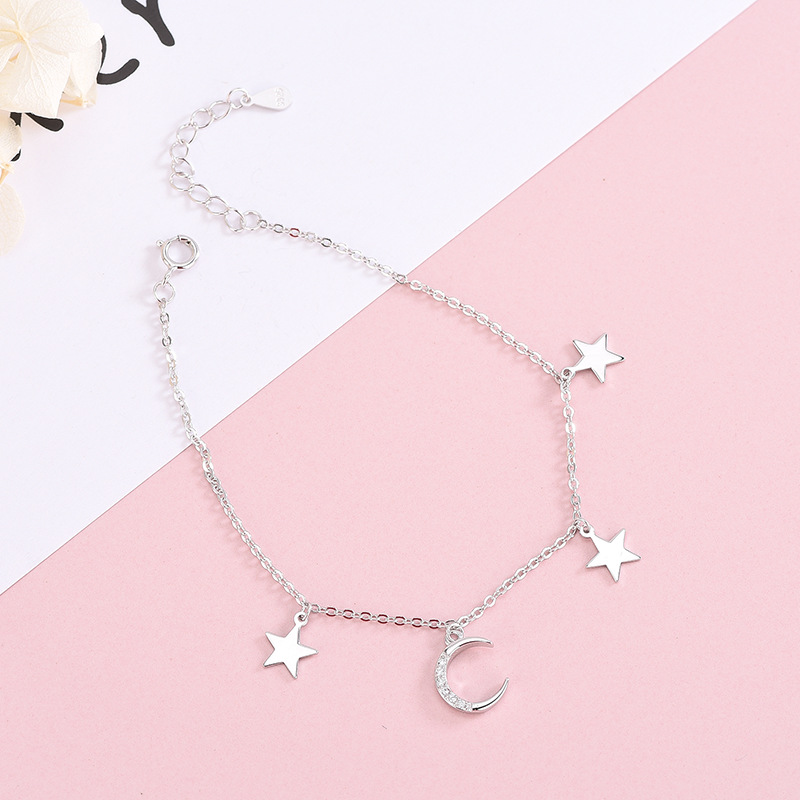 Temperament Diamond Star Moon Bracelet