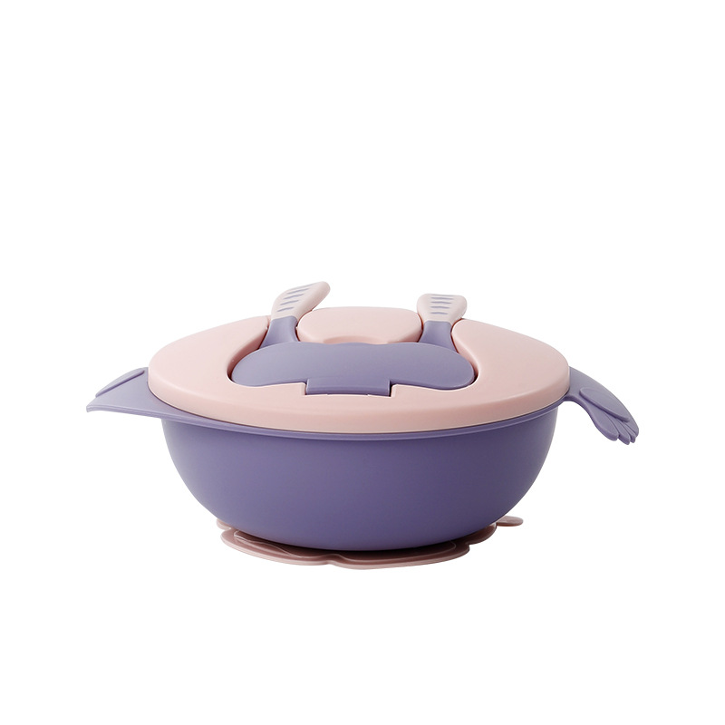 Baby Portable Non-slip Anti-fall Silicone Bowl