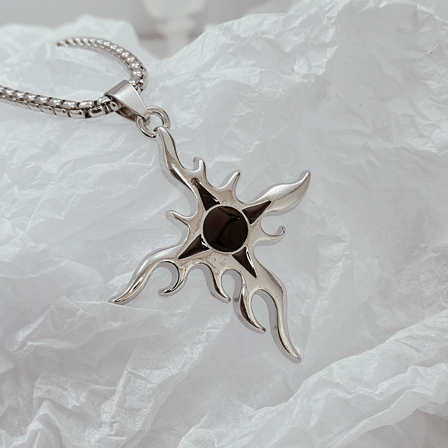 Korean Version Of Simple Wild Sunflower Alloy Pendant Men And Women Necklace