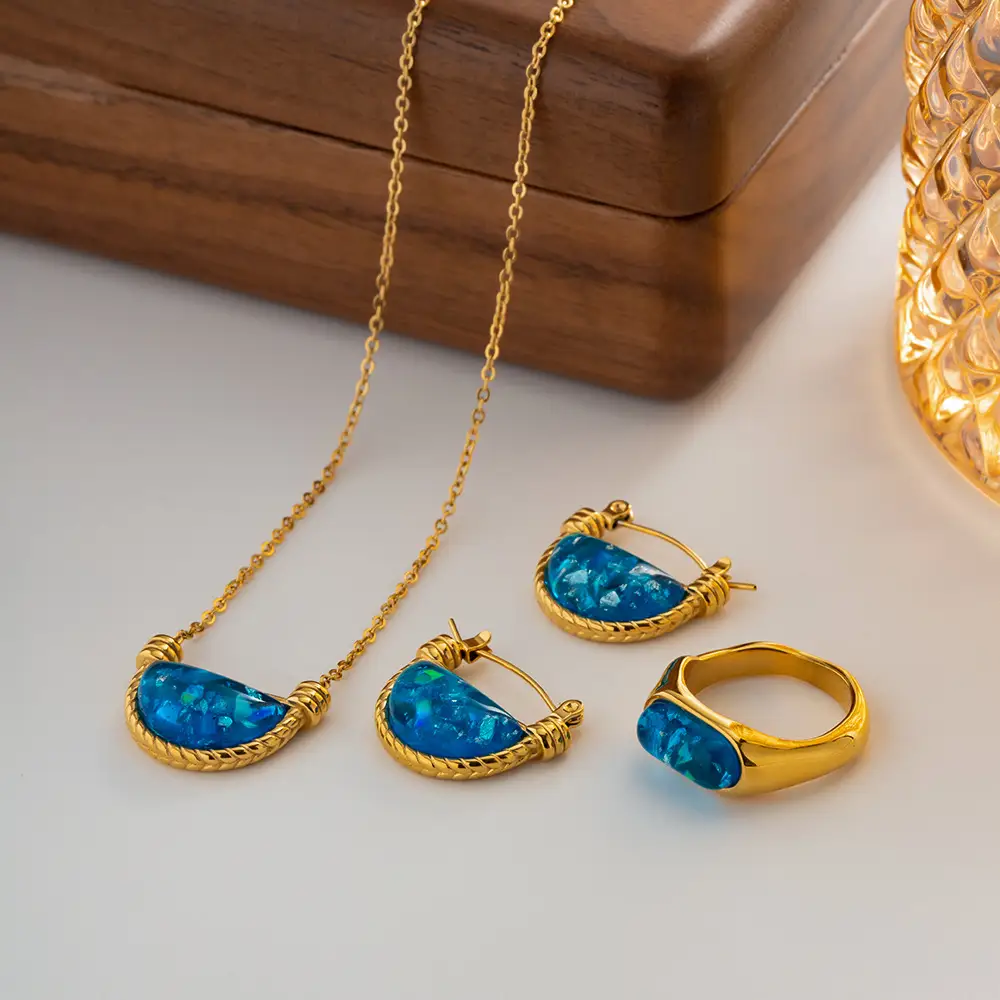 Fashion Basket Pendant Earrings Ring