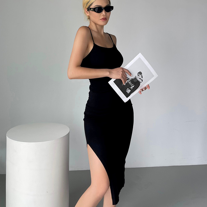 Women's Backless Cross Strap Suspender Dress