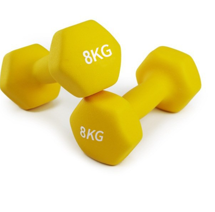 Color Sports Environmental Protection Dip Plastic Small Yiling Hexagonal Household Dumbbells